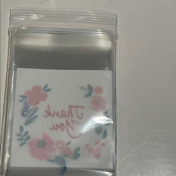 Flowery 35 Pieces of Thank You Bags (small) NIP - Picture 3 of 3